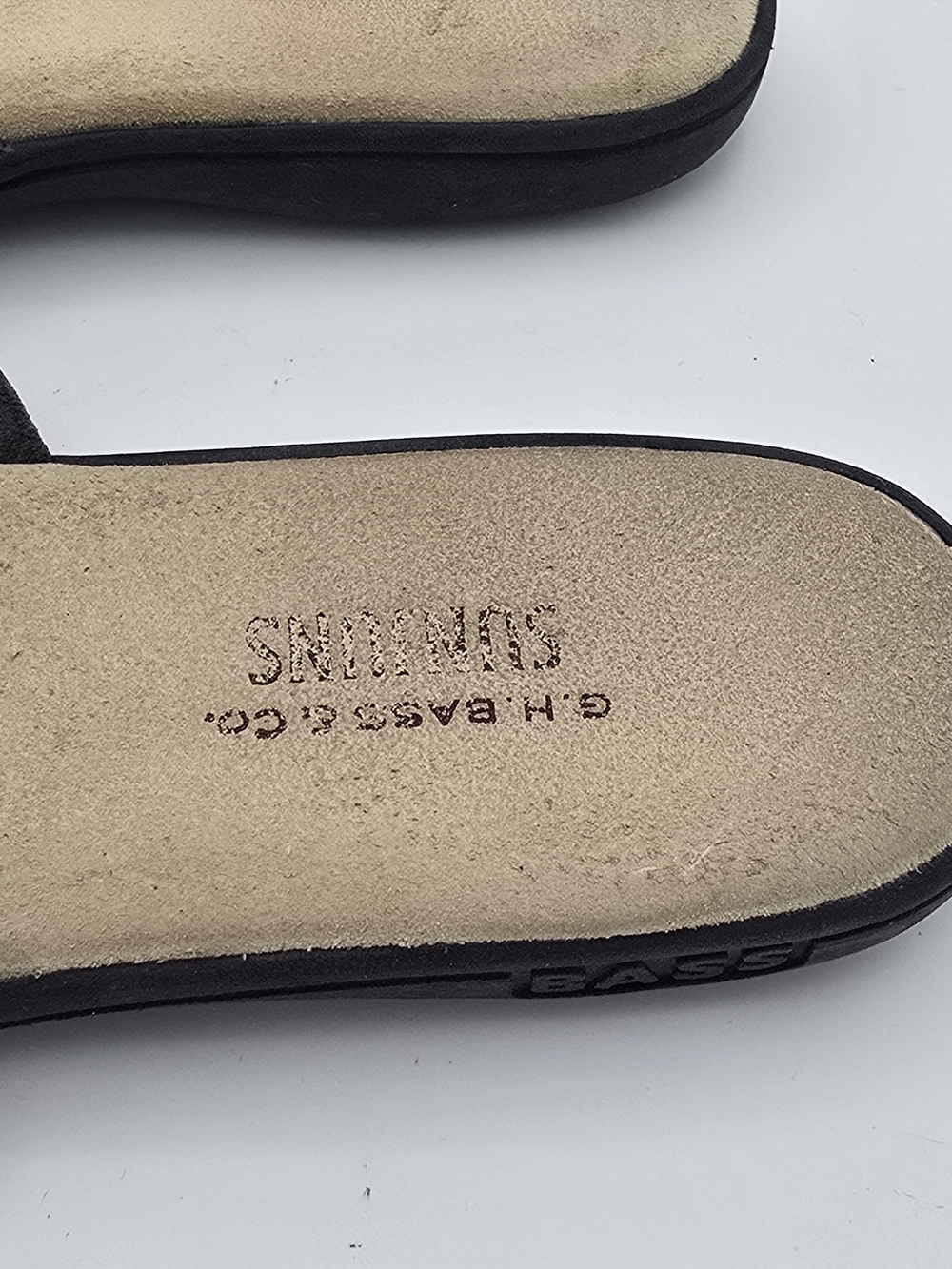 G.H. Bass & Co. Black Strappy Slide Sandals 9.5 Comfort Vacation Casual Beach - Picture 4 of 7